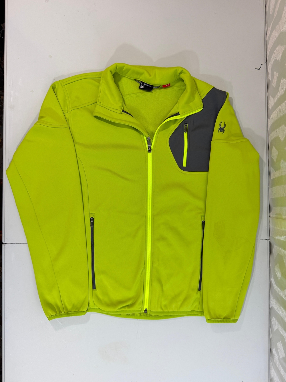 Spyder Men's High-Visibility Yellow Softshell Jacket